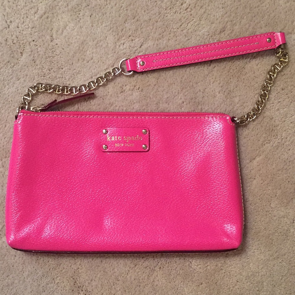 Pink leather kate spade small shoulder bag